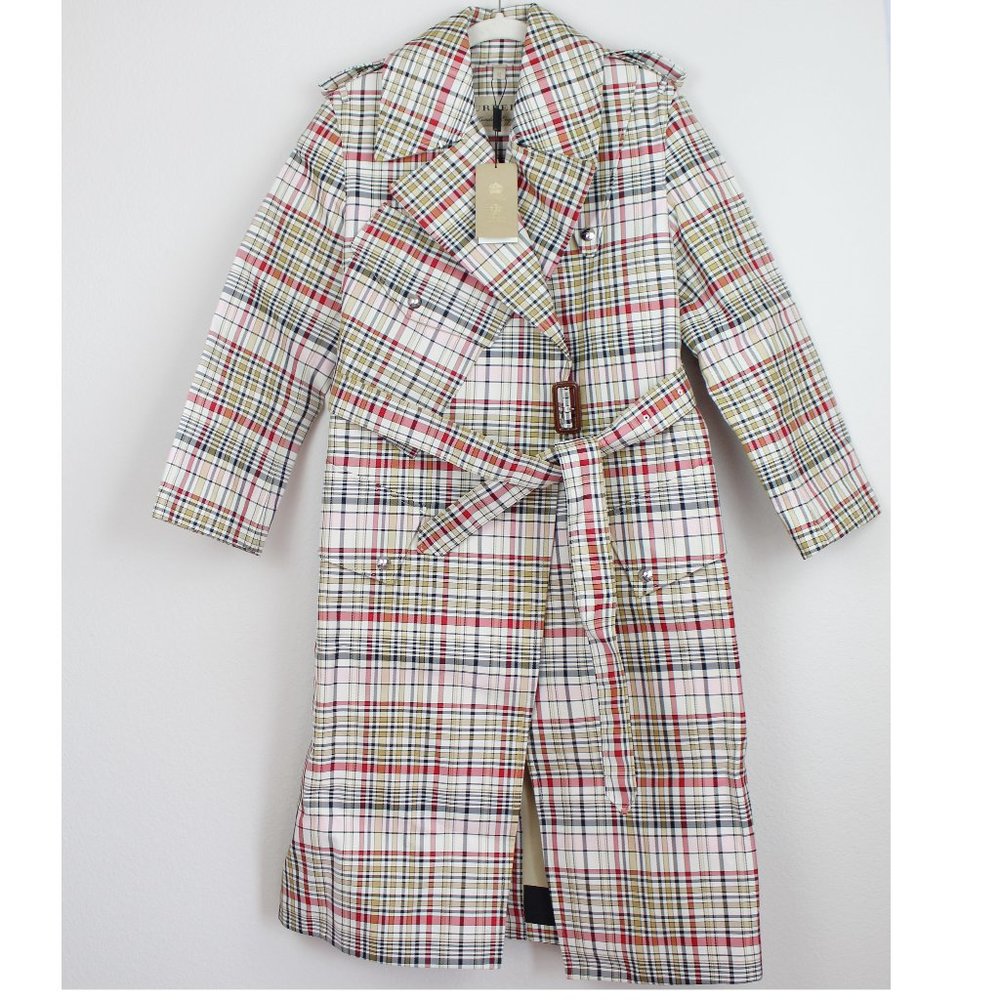 NWT Burberry Check Rain Trench Coat, US 4 - Picture 3 of 16